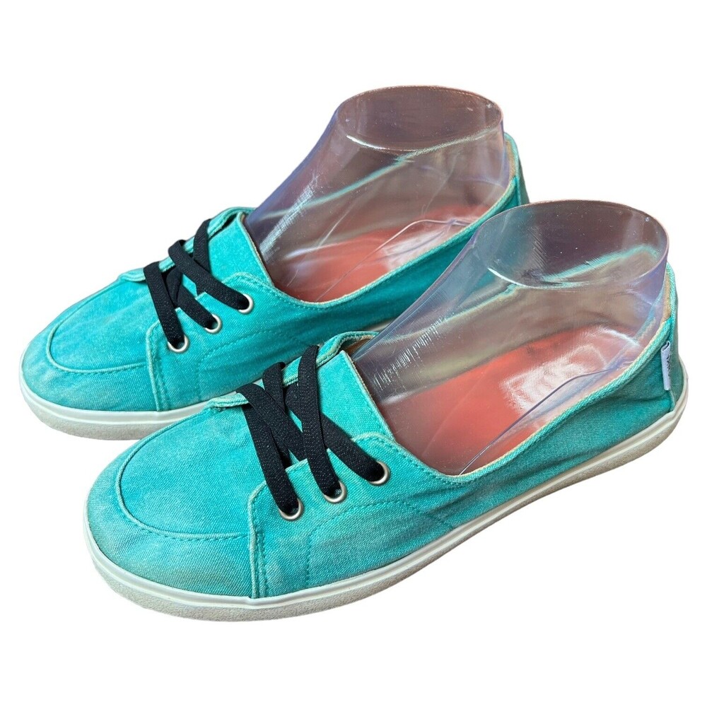 VANS Palisades Womens Size 8 (Fits 7.5) Shoes Green Teal Slip On Sneakers No-Tie